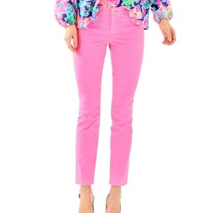 Lilly Pulitzer Kelly Textured Ankle Skinny Pink